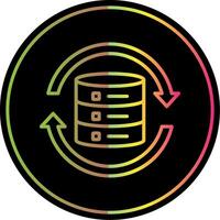 Les données synchronisation ligne pente dû Couleur icône conception vecteur