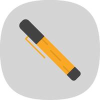 stylo plat courbe icône conception vecteur