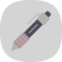 stylo plat courbe icône conception vecteur