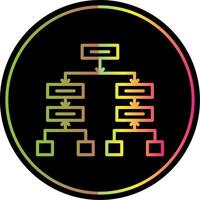 chronologie cercle multi cercle ligne pente dû Couleur icône conception vecteur