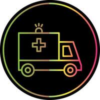 ambulance ligne pente dû Couleur icône conception vecteur