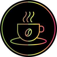 café tasse ligne pente dû Couleur icône conception vecteur
