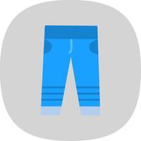 un pantalon plat courbe icône conception vecteur