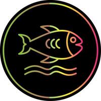 poisson ligne pente dû Couleur icône conception vecteur