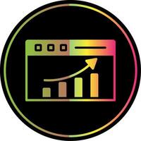 seo performance glyphe dû Couleur icône conception vecteur