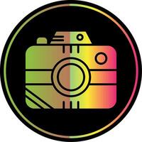 photo caméra glyphe dû Couleur icône conception vecteur