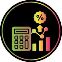 calculatrice glyphe dû Couleur icône conception vecteur