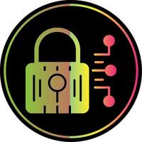 cyber Sécurité glyphe dû Couleur icône conception vecteur