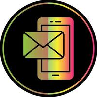 mobile téléphone glyphe dû Couleur icône conception vecteur