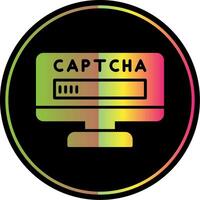 captcha glyphe dû Couleur icône conception vecteur