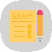 examens plat courbe icône conception vecteur