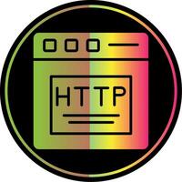 http glyphe dû Couleur icône conception vecteur