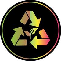 recyclage glyphe dû Couleur icône conception vecteur