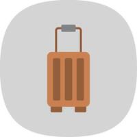 valise plat courbe icône conception vecteur