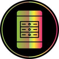 mobile app serveur glyphe dû Couleur icône conception vecteur