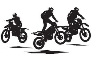 silhouettes de moto sauter gratuit conception vecteur