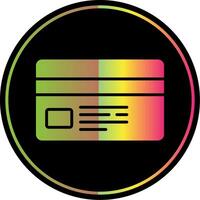 crédit carte glyphe dû Couleur icône conception vecteur