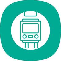 métro glyphe courbe icône conception vecteur