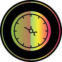 l'horloge glyphe dû Couleur icône conception vecteur