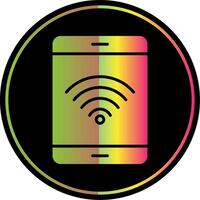 Wifi signal glyphe dû Couleur icône conception vecteur