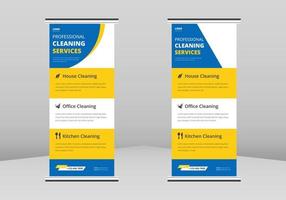 service de nettoyage roll up banner design, nettoyage roll up banner, nettoyage bannière design, tendance business roll up banner design, vecteur créatif roll up design