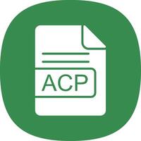 ACP fichier format glyphe courbe icône conception vecteur