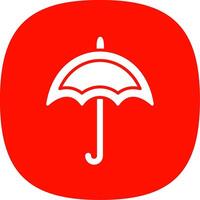 parapluie glyphe courbe icône conception vecteur