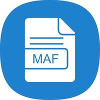 maf fichier format glyphe courbe icône conception vecteur