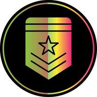 badge glyphe dû Couleur icône conception vecteur
