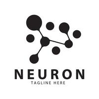 neurone logo ou nerf cellule logo conception, molécule logo illustration modèle icône avec concept vecteur