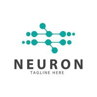 neurone logo ou nerf cellule logo conception, molécule logo illustration modèle icône avec concept vecteur