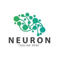 neurone logo ou nerf cellule logo conception, molécule logo illustration modèle icône avec concept vecteur