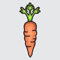 illustration carotte. conception carotte légume. carotte conception illustration et icône pour site Internet, numérique et impression vecteur