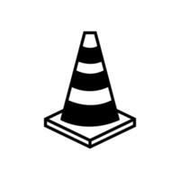 circulation cône icône . route jeton. accident symbole. crash logo. vecteur