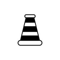 circulation cône icône . route jeton. accident symbole. crash logo. vecteur