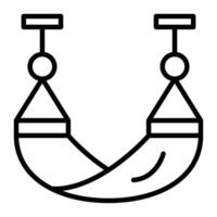 icône de ligne de hamac vecteur