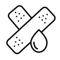 icône de ligne de bandage vecteur