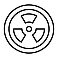 icône de la ligne radioactive vecteur
