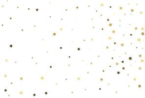 papier numérique de noël avec des étoiles d'or. confettis de célébration d'étoiles d'or. vecteur