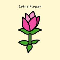 illustration de fleur de lotus vecteur