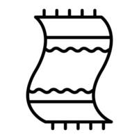 icône de ligne de serviette de plage vecteur