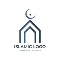 islamique logo modèle, ruban islamique dôme palais logo conception modèle. mosquée logo idées. inspiration logo conception. modèle illustration vecteur