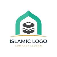 islamique logo modèle, ruban islamique dôme palais logo conception modèle. mosquée logo idées. inspiration logo conception. modèle illustration vecteur