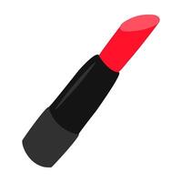plat dessin animé mignonne rouge rouge à lèvres icône vecteur