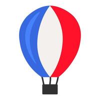 plat France air ballon icône pour vacances un événement vecteur