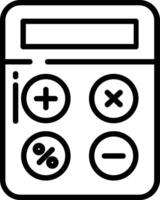 calculatrice contour illustration vecteur