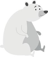mignonne dessin animé polaire ours illustration vecteur