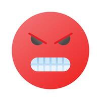 haine emoji conception dans branché style, prêt à utilisation icône vecteur