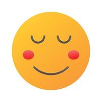 calme visage emoji icône, fier, cool expressions conception vecteur