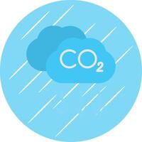 CO2 plat cercle icône conception vecteur
